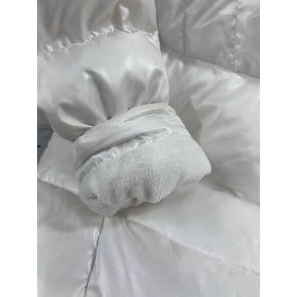 Calvin Klein White Puffer Jacket Down Fill Hidden Hood Women's Size M ~~minty~~ - Picture 10 of 16